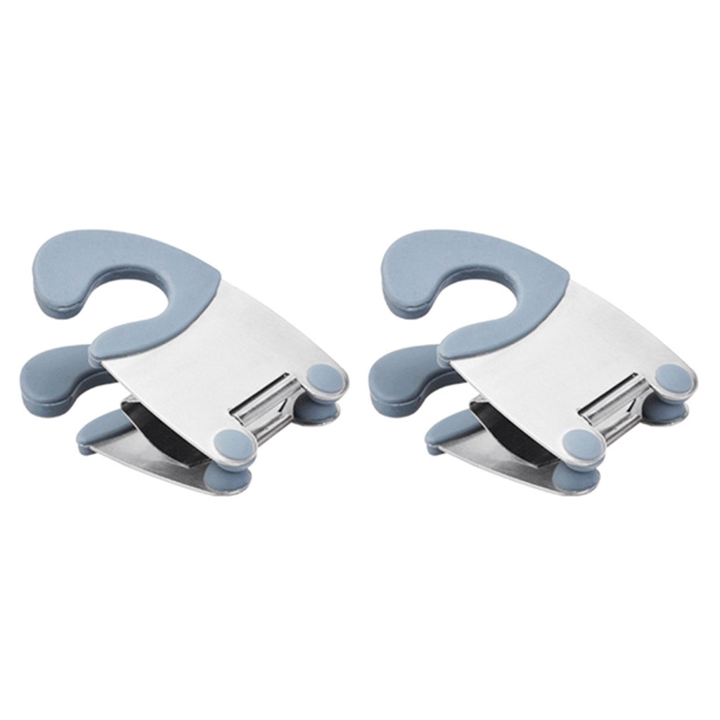 thumbnail image 2 of melotizhi 2PC Stainless Steel Pot Side Clips Anti-scalding Spoon Holder Kitchen Gadgets, Gray, 2 of 5